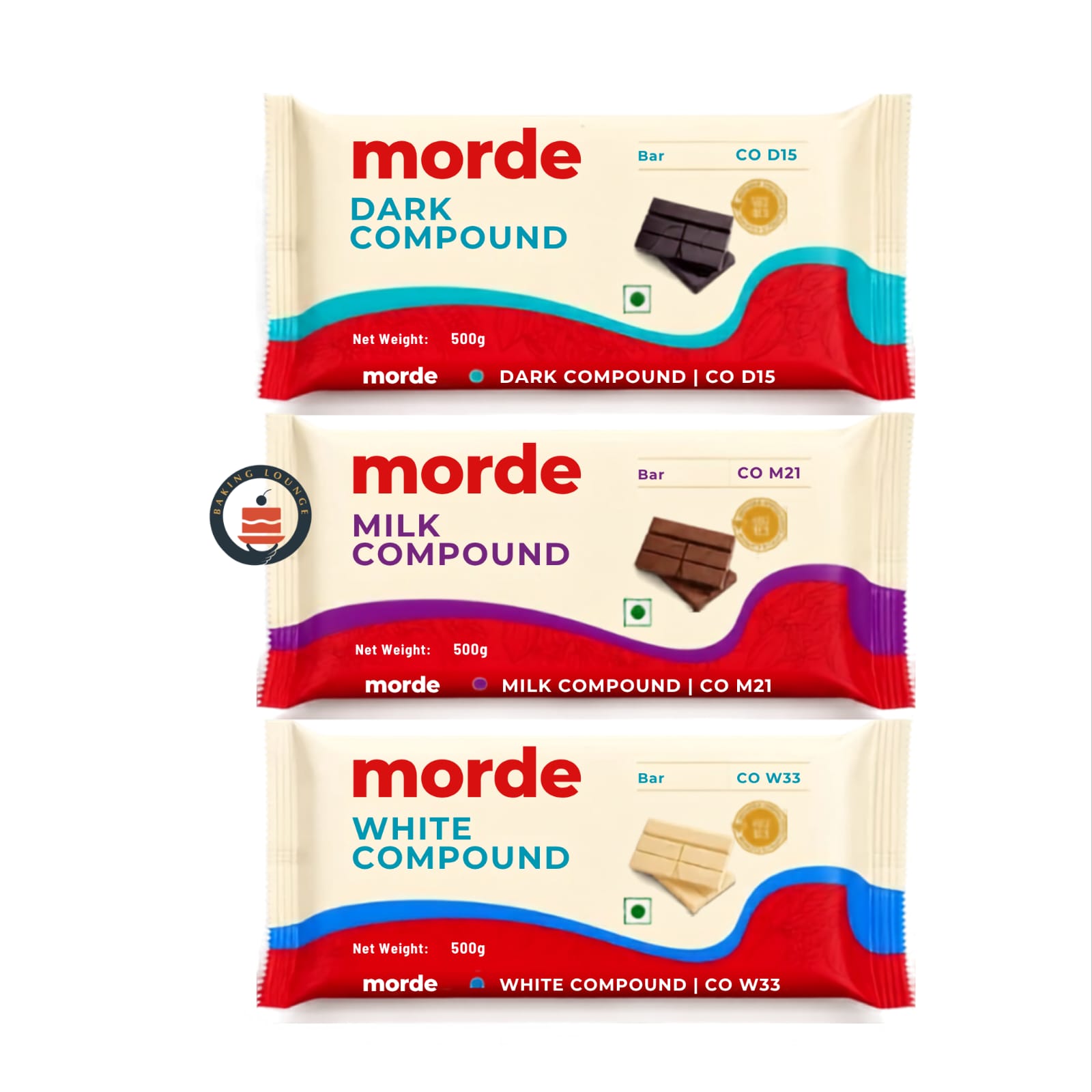 Morde Compound Bar | Dark, Milk & White Variants | 500gm Pack | Full Case