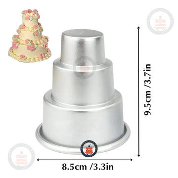 Aluminum Mini 3 Tier Cake Mould
