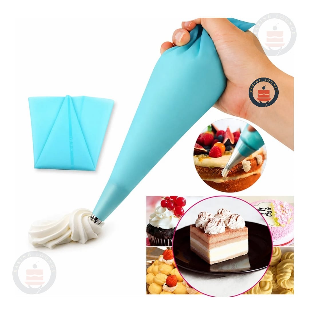34cm Cake Decoration Blue Silicone Icing Piping Bag | Cake decorating tools | Icing Bag | Reusable