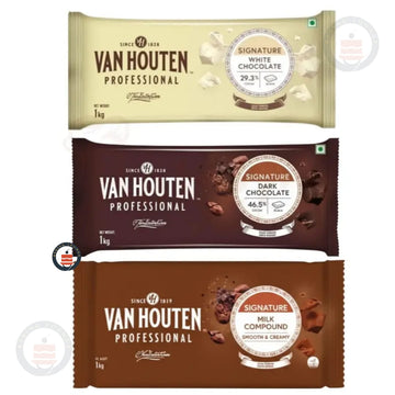 Van Houten Professional Signature Chocolate Blocks | Dark, Milk & White | 1kg