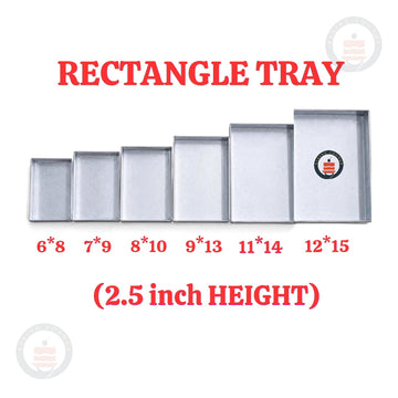 Aluminium Brownie Tins | Rectangle Trays | 2.5 inch Height