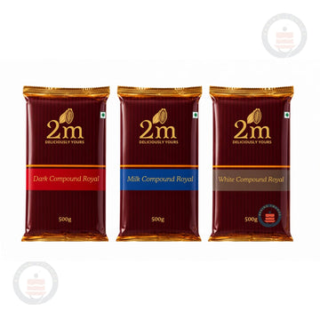 2m Royal Compound Bar | Dark, Milk & White Variants | 500gm Pack | Full Case