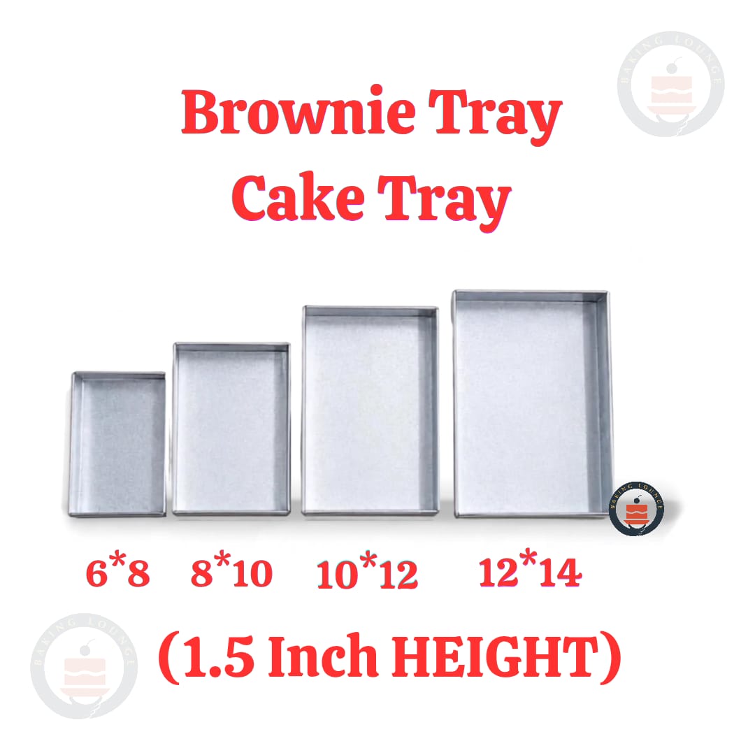 Aluminium Brownie Tins | Aluminium cake Tins | Rectangle Trays | 1.5 inch Height