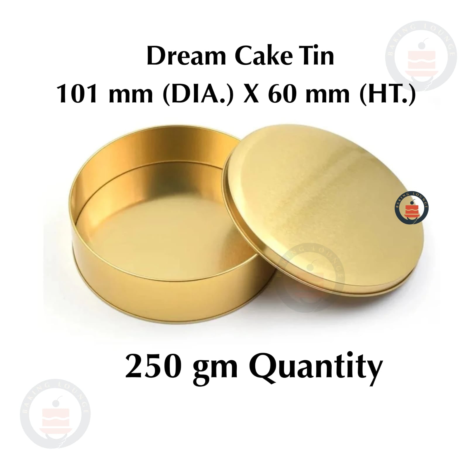 Round Metal Cake Tin Box with Lid | Premium Decorative Tin for Plum Cake, Dream Cake Tin & Gift Packing | Reusable Storage Container