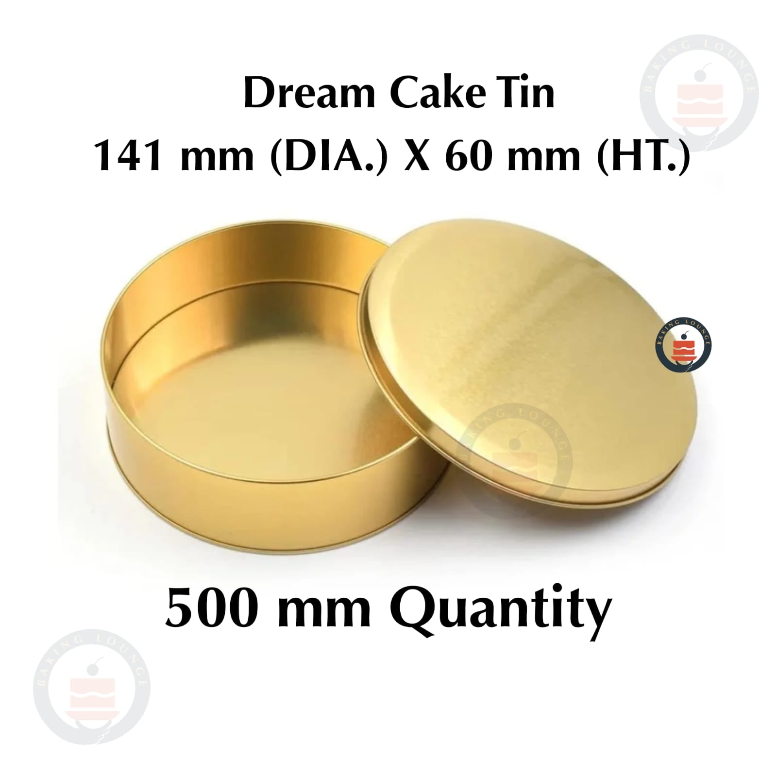 Round Metal Cake Tin Box with Lid | Premium Decorative Tin for Plum Cake, Dream Cake Tin & Gift Packing | Reusable Storage Container