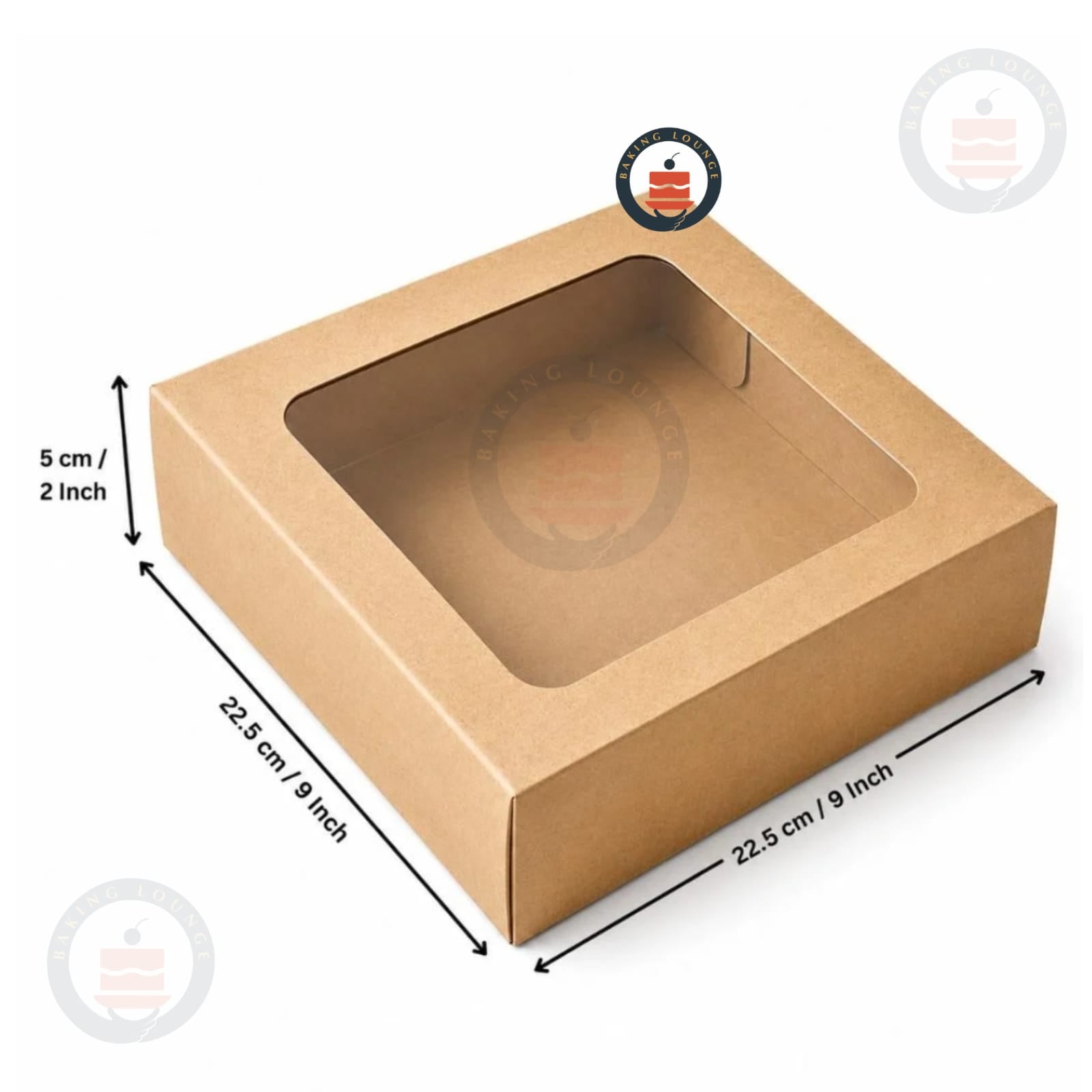 Kraft Brownie Boxes | Top Window | Food-Grade Paperboard