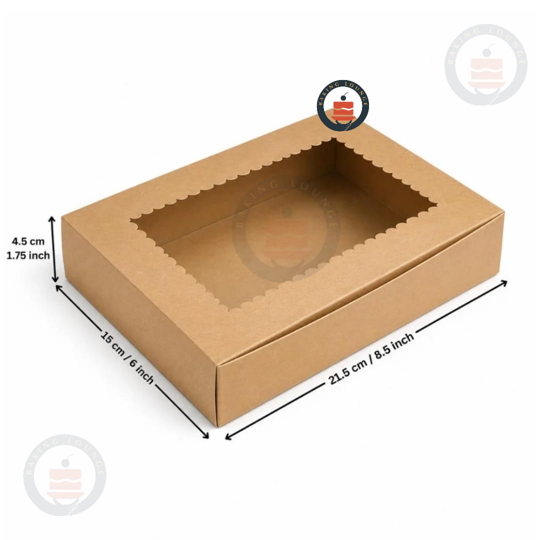 Kraft Brownie Boxes | Top Window | Food-Grade Paperboard