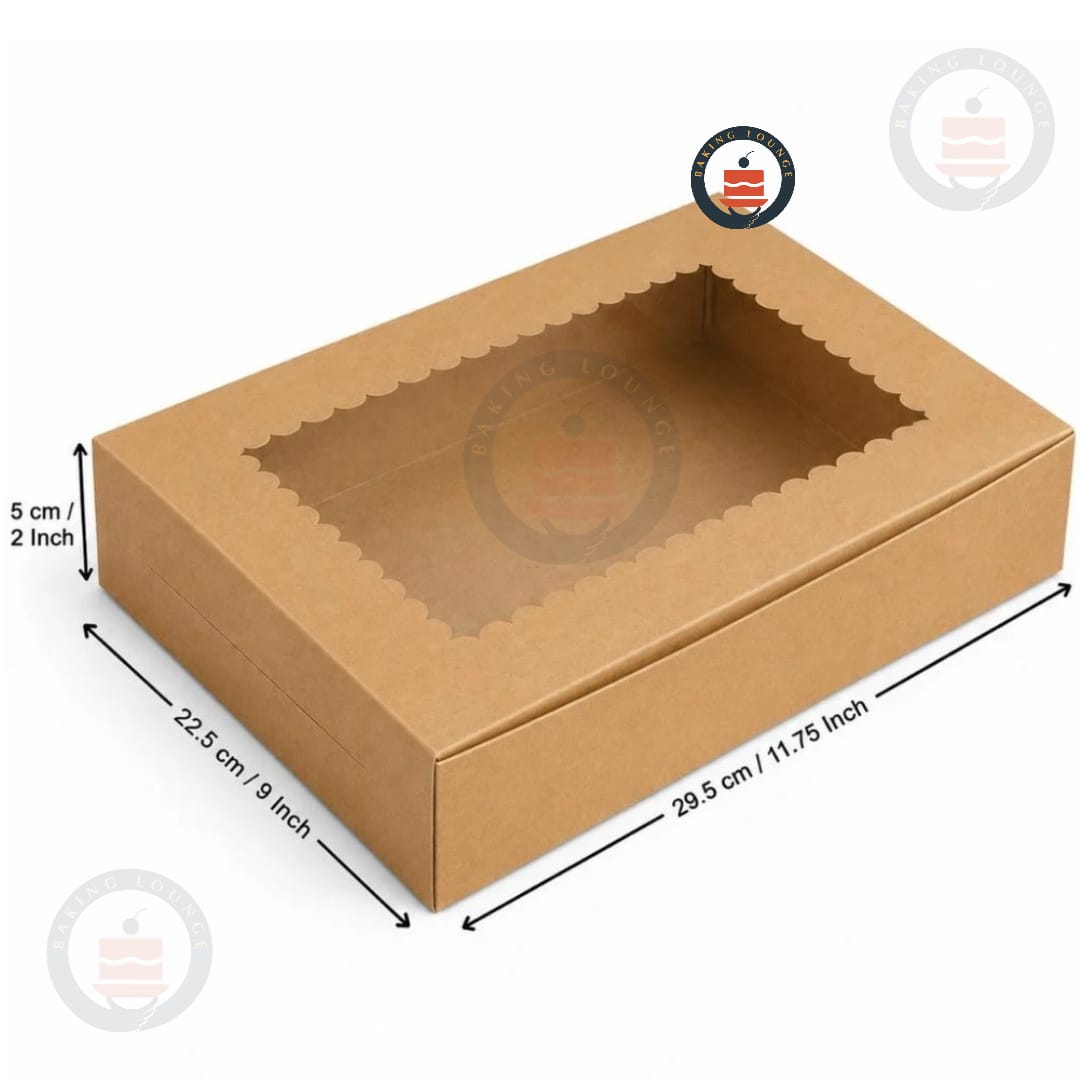 Kraft Brownie Boxes | Top Window | Food-Grade Paperboard