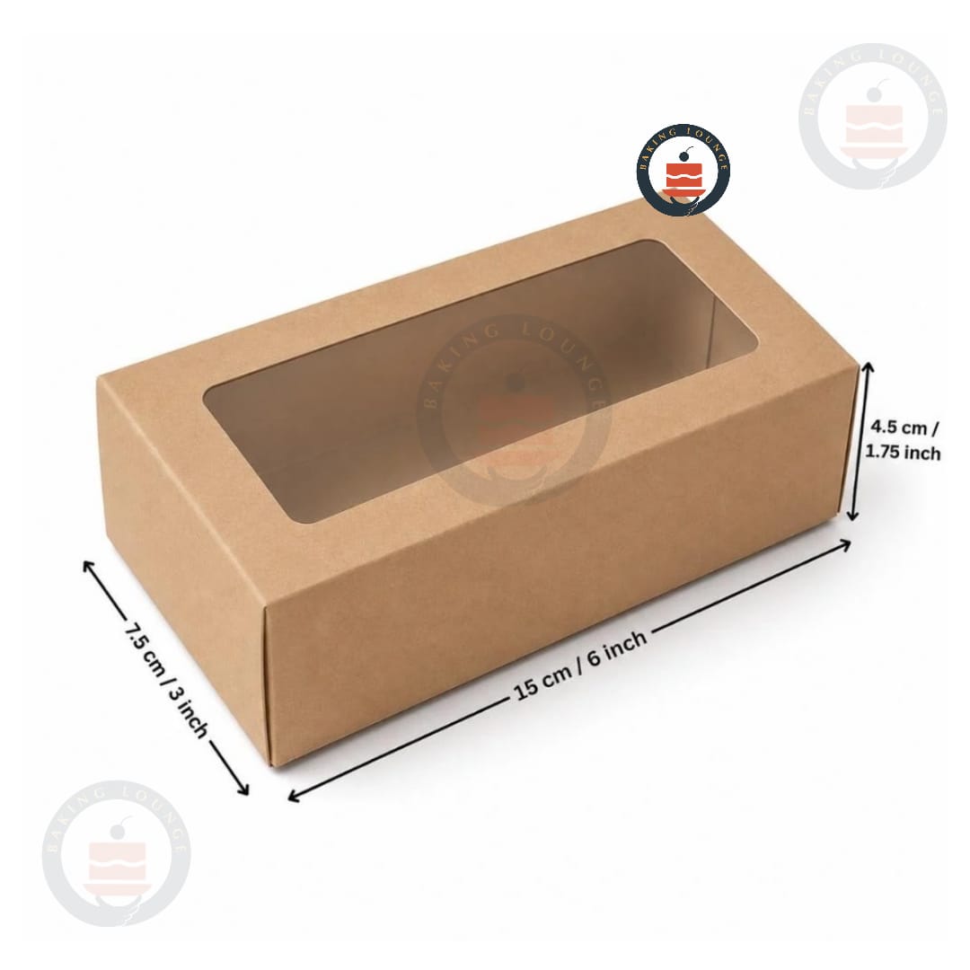 Kraft Brownie Boxes | Top Window | Food-Grade Paperboard