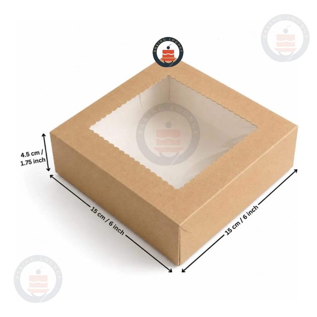 Kraft Brownie Boxes | Top Window | Food-Grade Paperboard