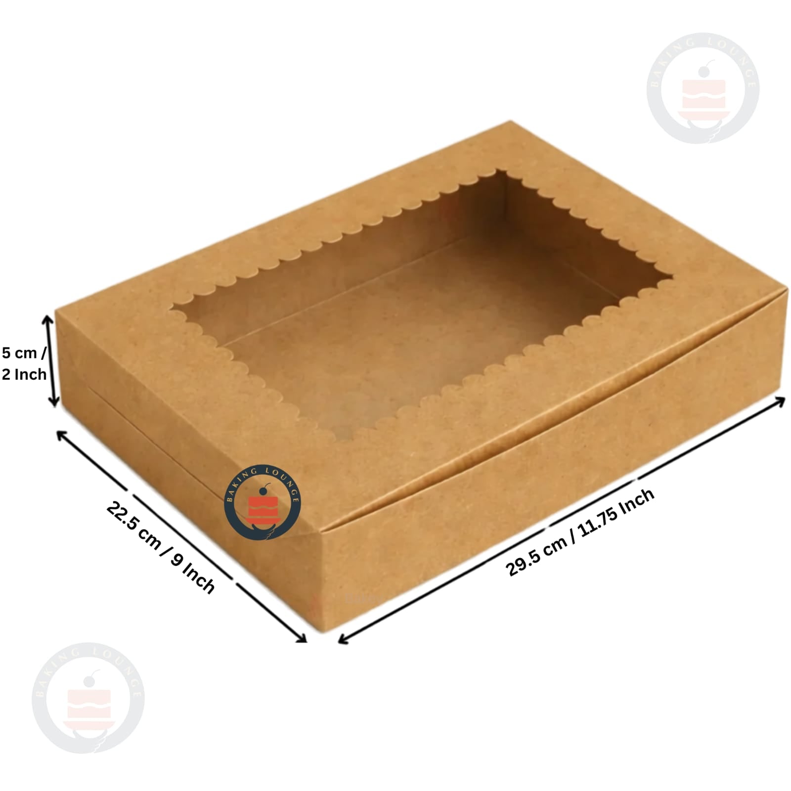 Kraft Brownie Boxes | Top Window | Food-Grade Paperboard