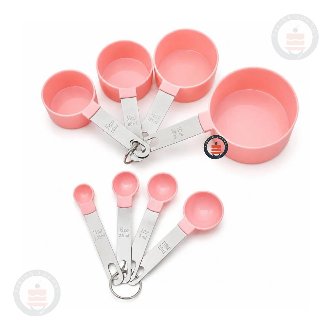 8 Pcs Plastic Measuring Cups And Spoons Set