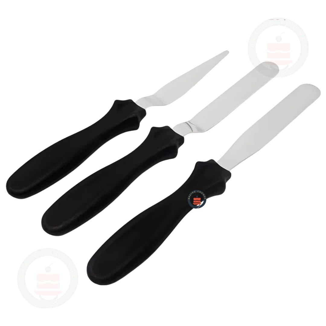 Icing Pallete Knife Set | Cake Cream Spreading Tool | 3 Pieces Per Pack | Pack of 1